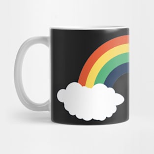 Rainbow and fluffy clouds pattern Mug